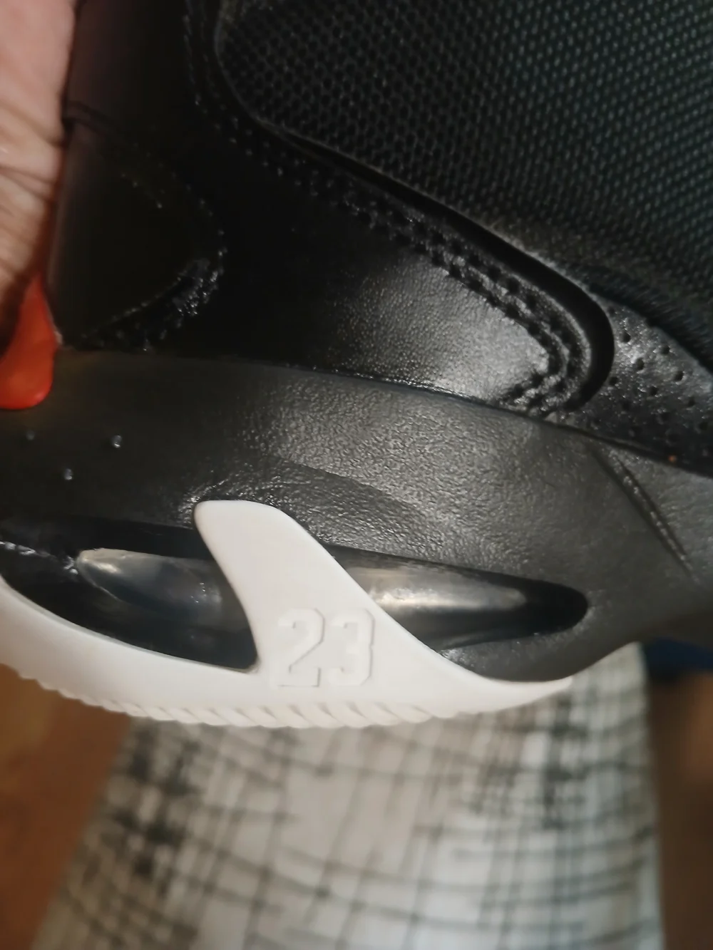 Jordan Kids White, Black & Red High-Top Basketball Sneakers